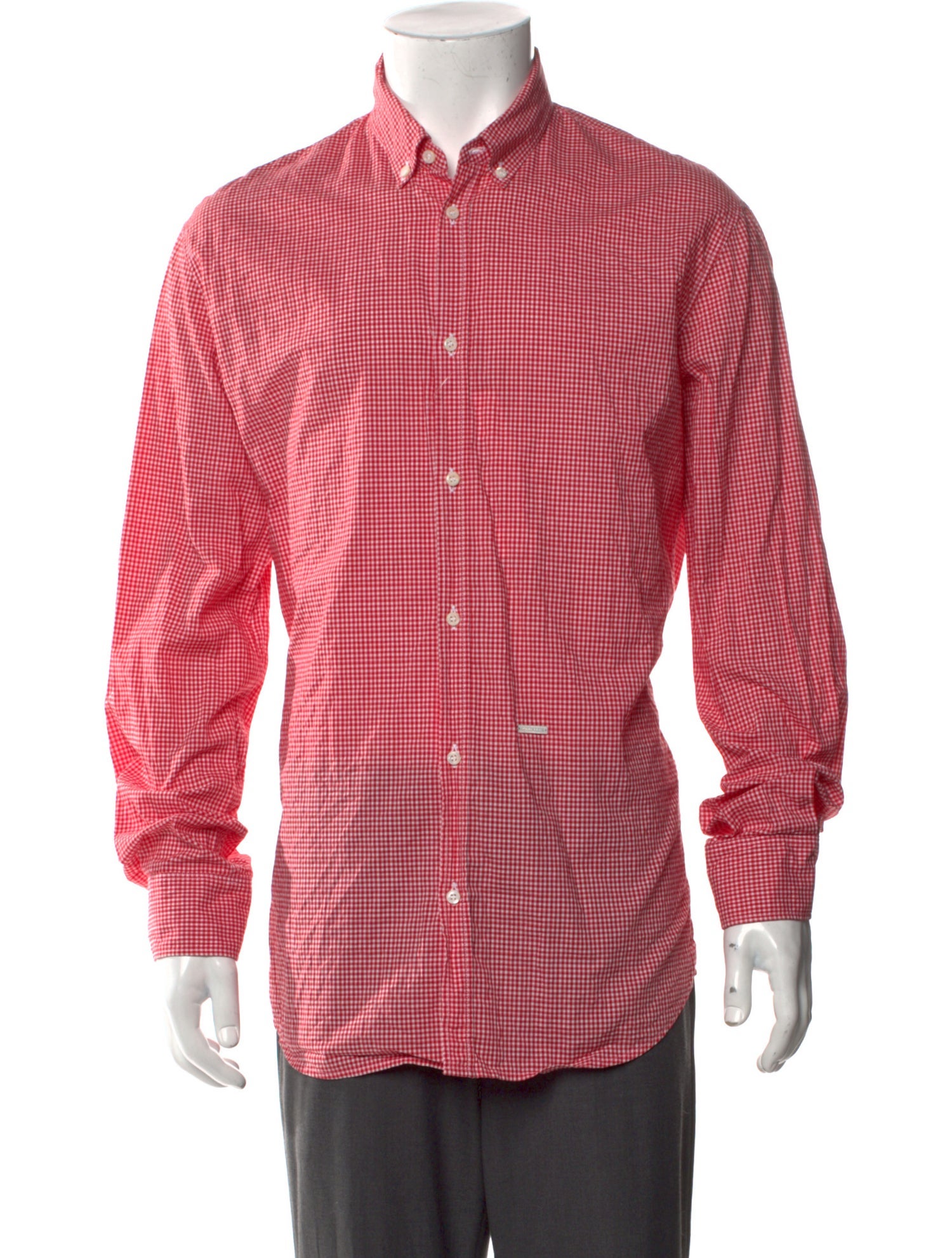 Dsquared² Plaid Print Long Sleeve Shirt