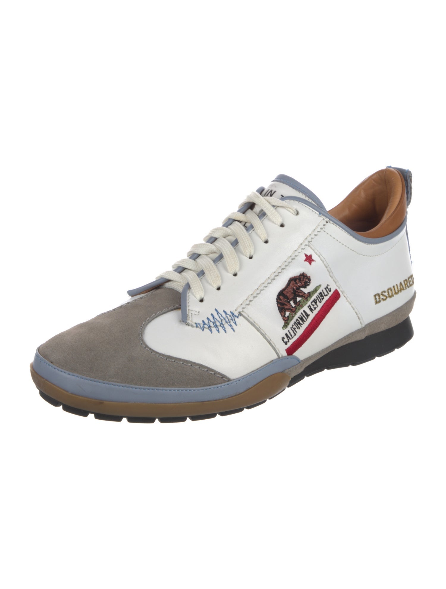 Dsquared² Leather Printed Sneakers