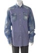 Dsquared² Tie-Dye Print Long Sleeve Western Shirt