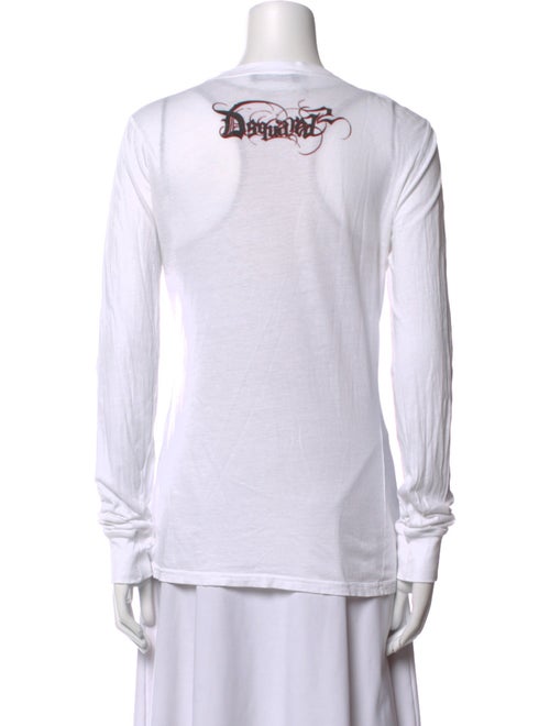 Dsquared² Graphic Print Scoop Neck Sweatshirt