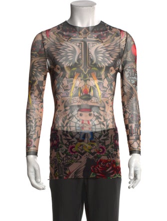 Dsquared² Printed Crew Neck Henley