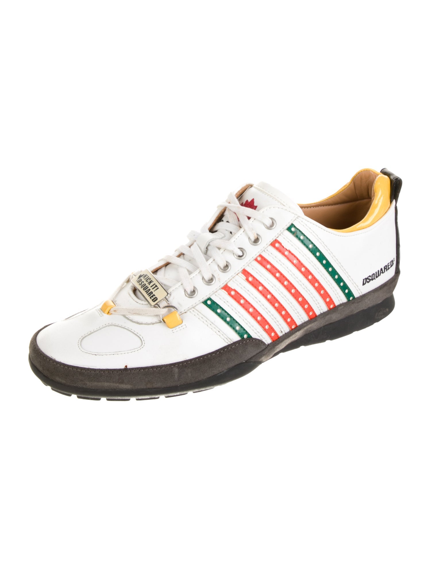 Dsquared² Leather Lasercut Accents Sneakers