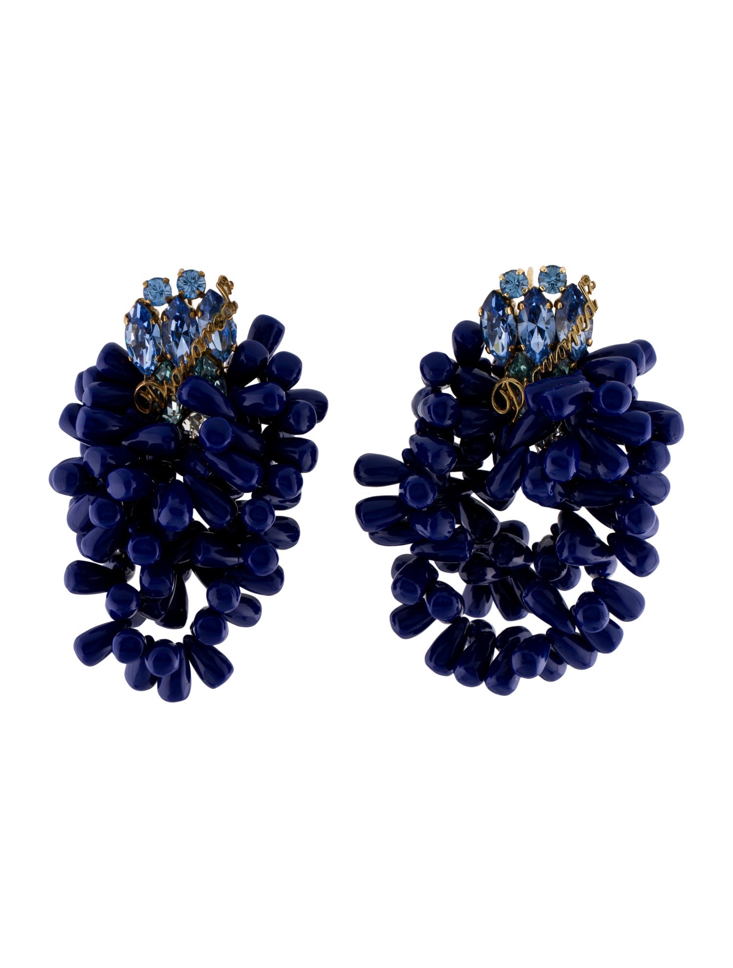 Dsquared² Crystal Resin Drop Earrings