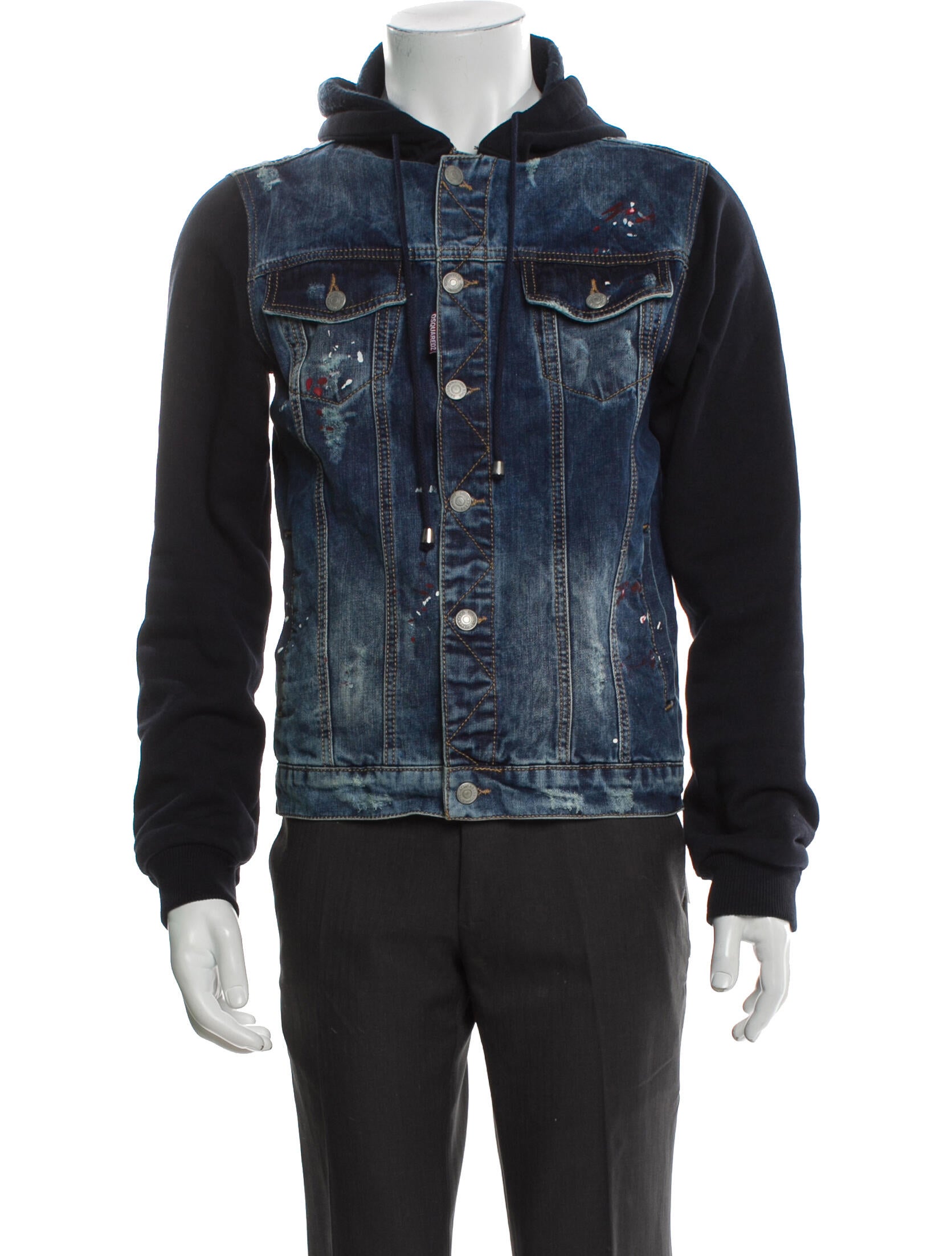 Dsquared² Colorblock Pattern Denim Jacket