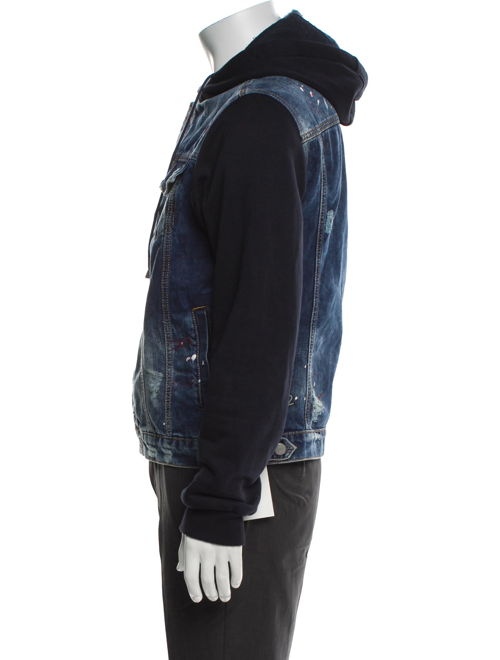 Dsquared² Colorblock Pattern Denim Jacket