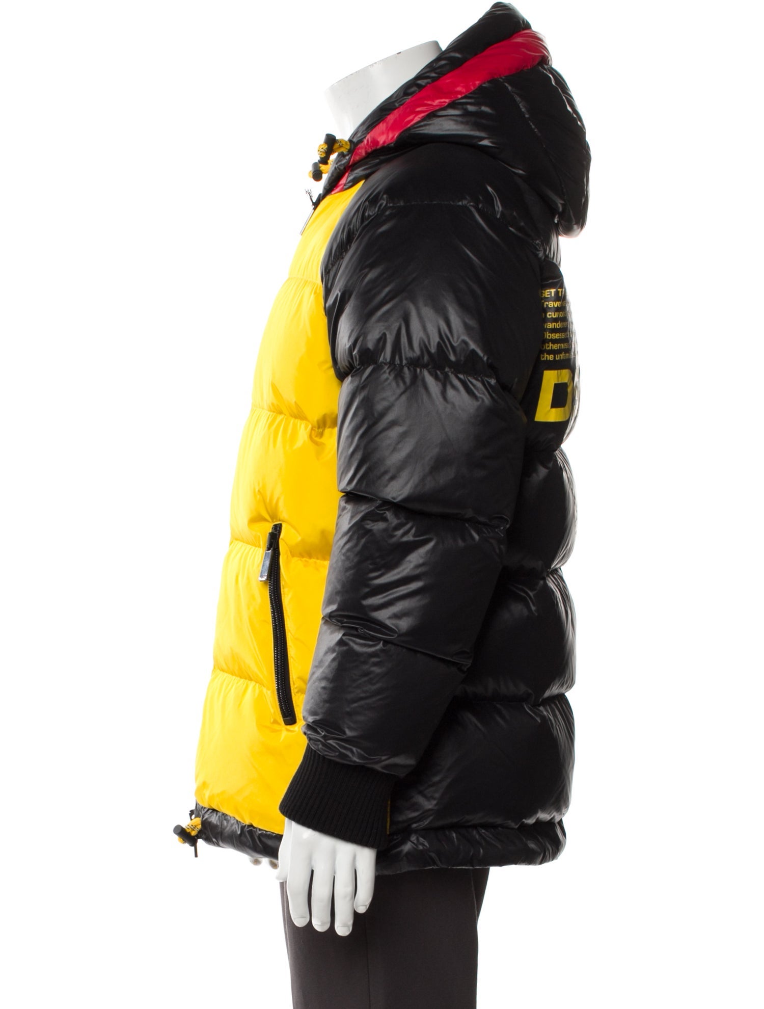 Dsquared² Colorblock Pattern Puffer Coat w/ Tags