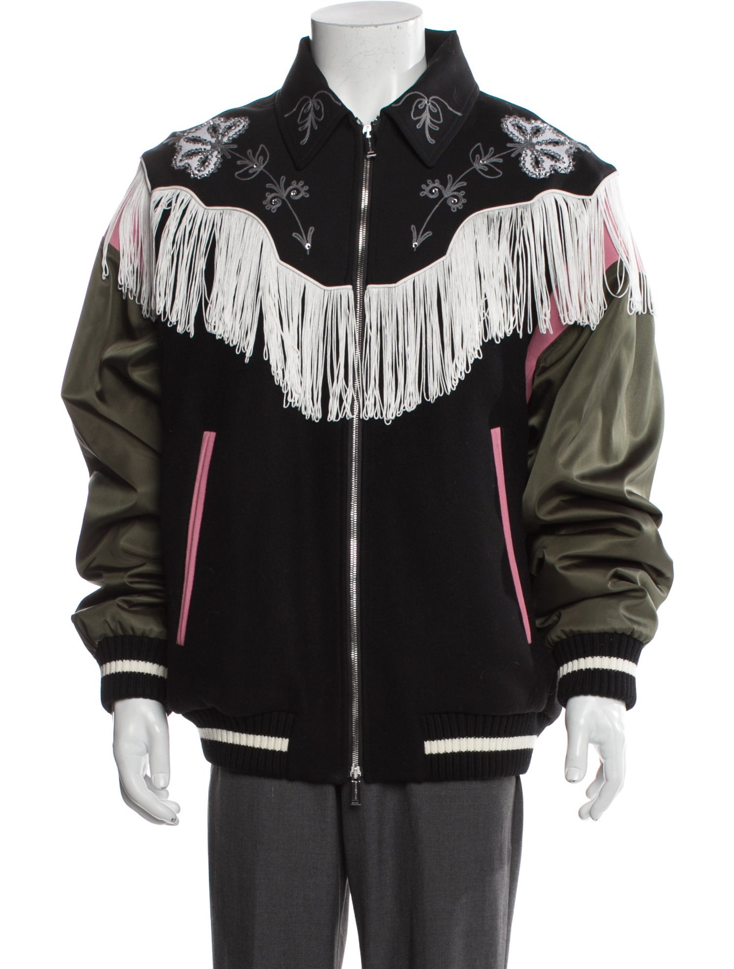 Dsquared² Virgin Wool Colorblock Pattern Puffer Coat w/ Tags