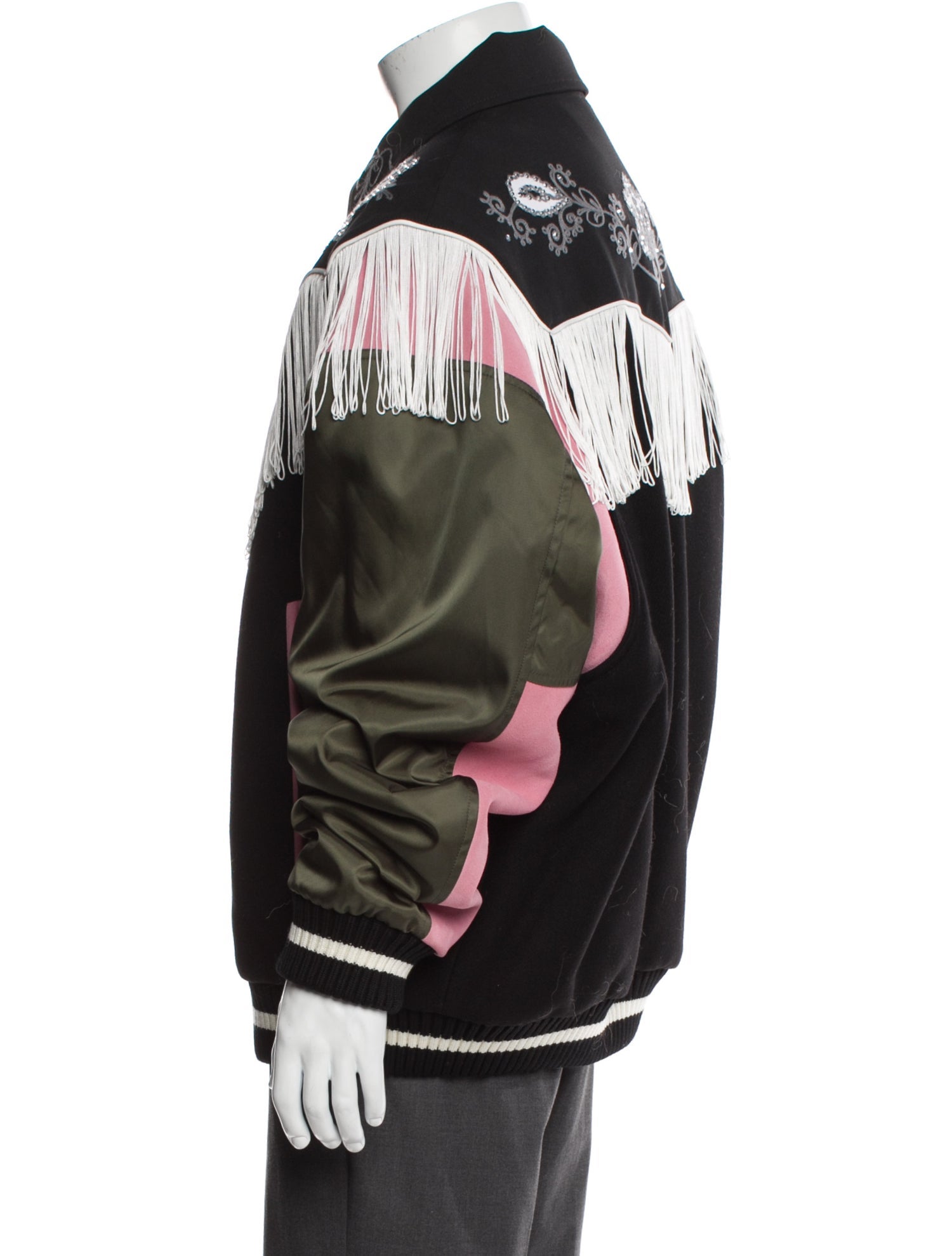 Dsquared² Virgin Wool Colorblock Pattern Puffer Coat w/ Tags