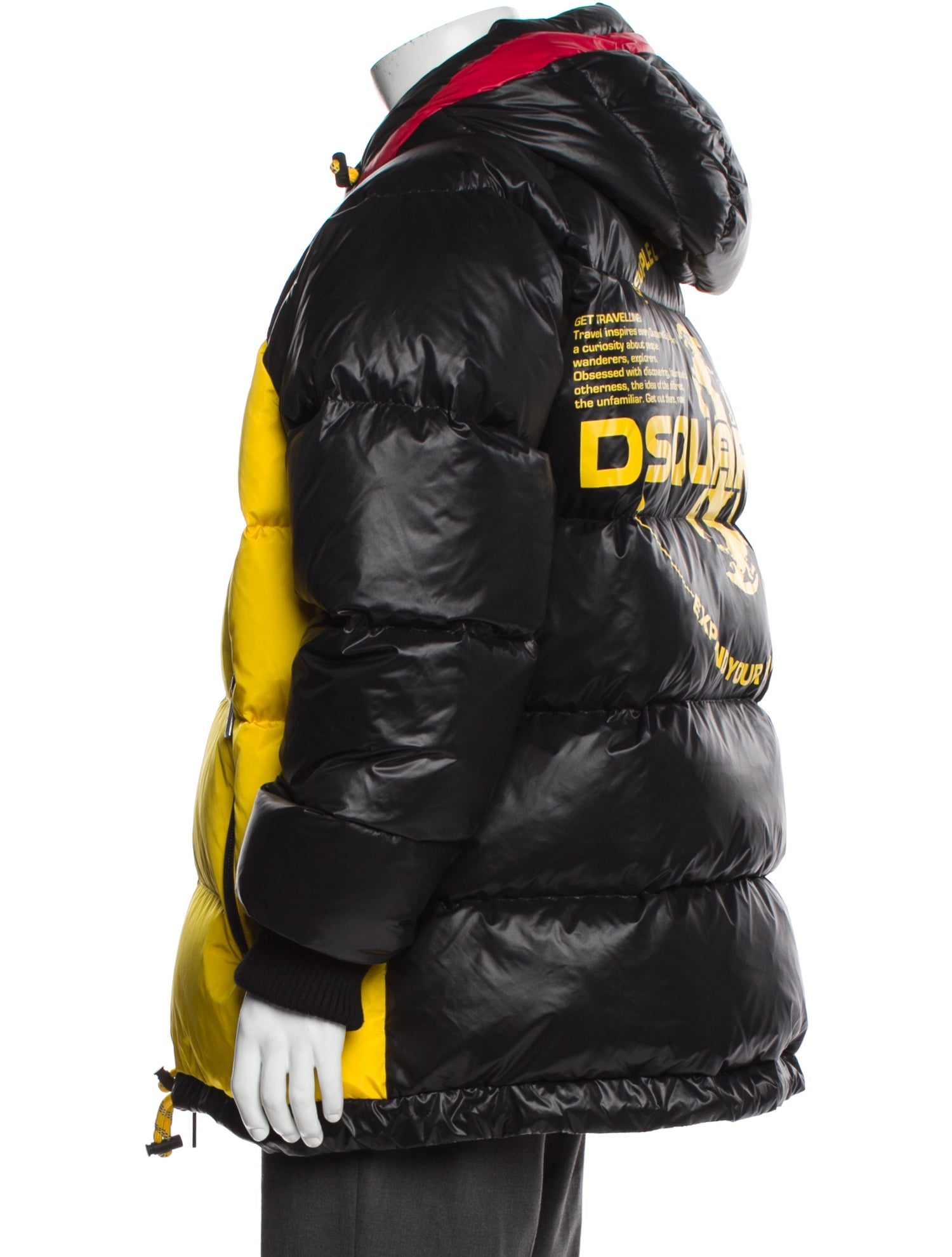 Dsquared² Colorblock Pattern Puffer Coat w/ Tags