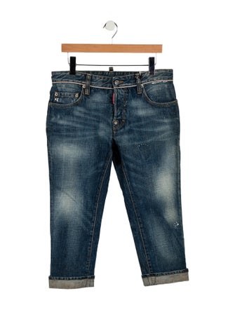 Dsquared² Low-Rise Straight Leg Jeans