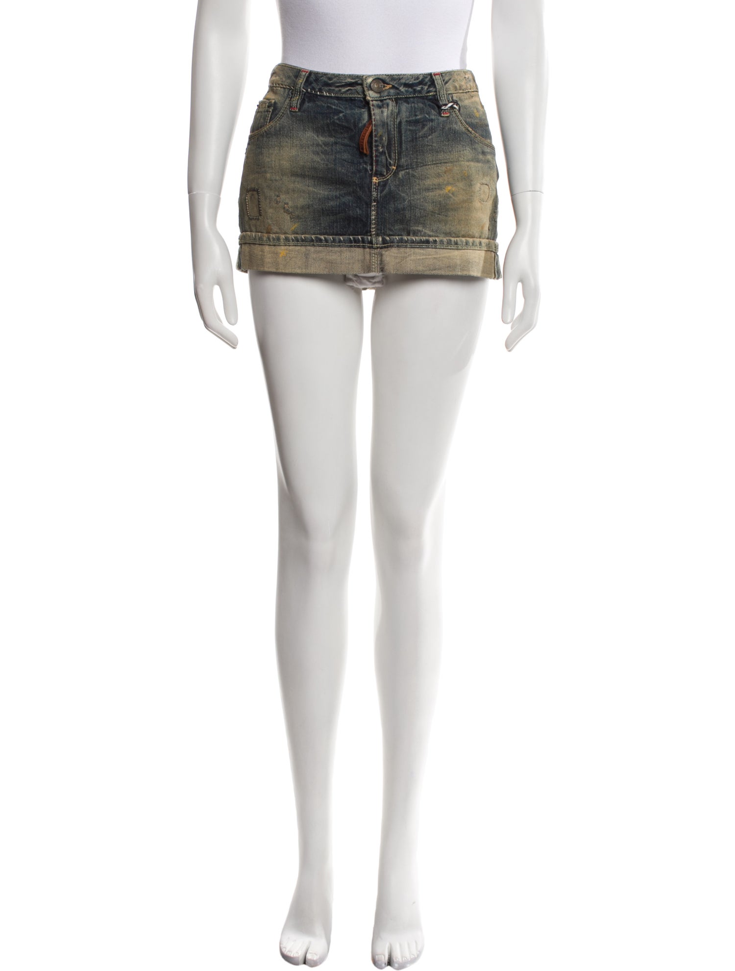 Dsquared² Distressed Accents Mini Skirt