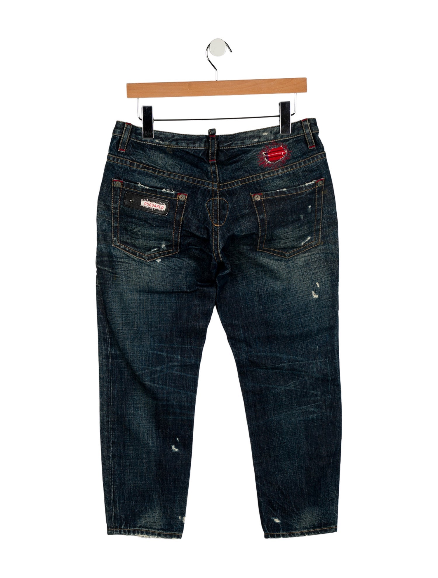 Dsquared² Low-Rise Straight Leg Jeans