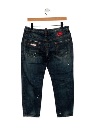 Dsquared² Low-Rise Straight Leg Jeans
