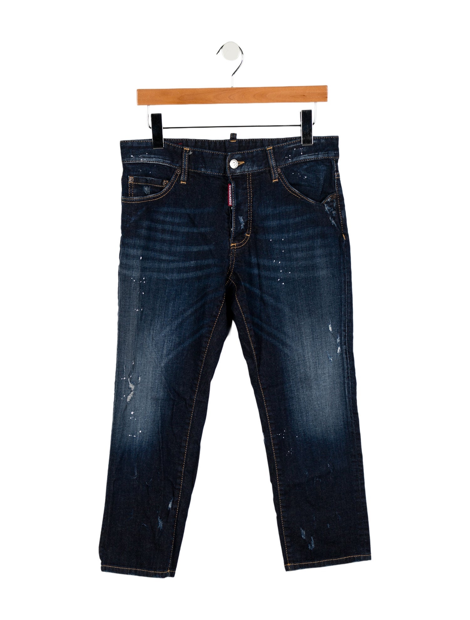 Dsquared² Mid-Rise Straight Leg Jeans