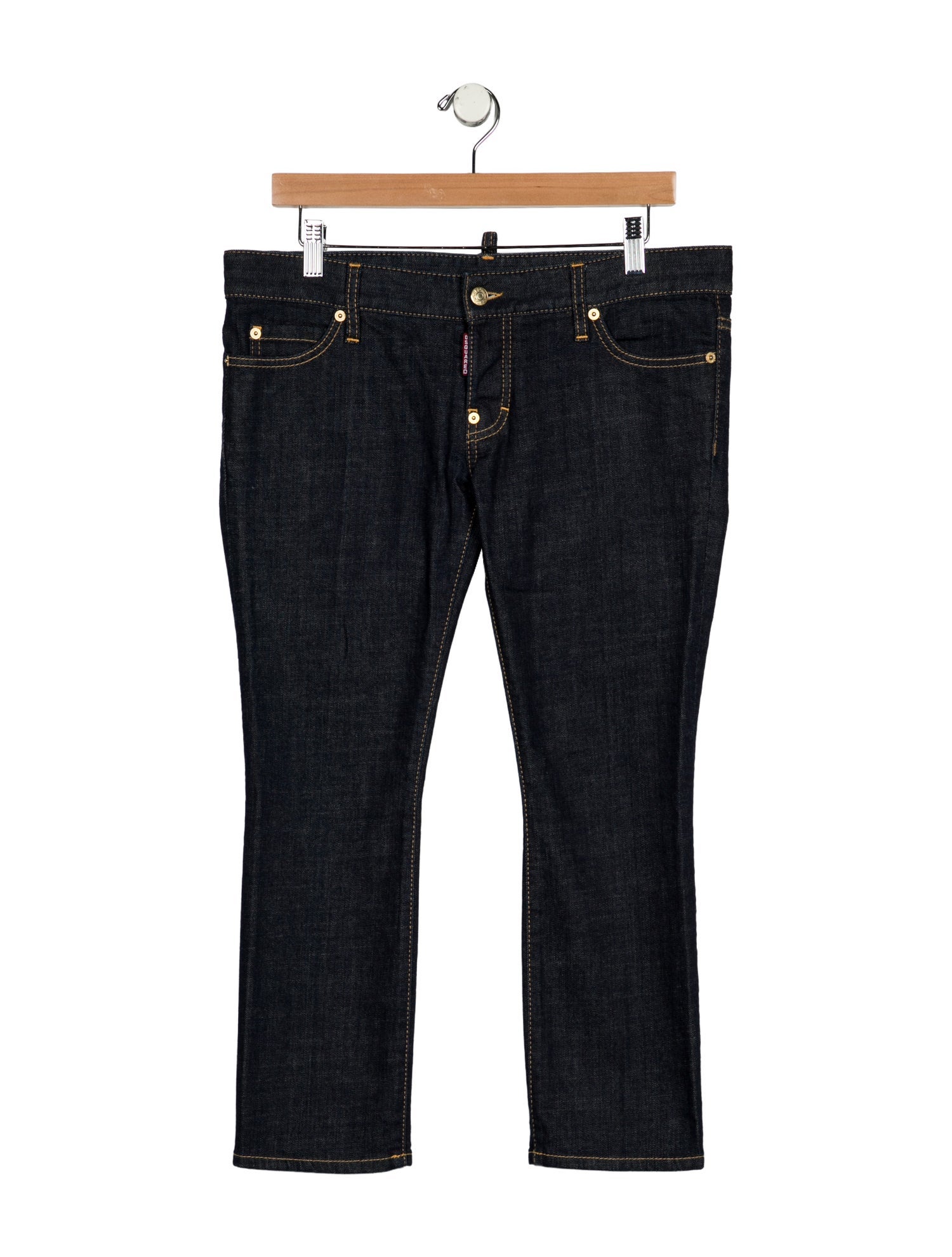Dsquared² Mid-Rise Straight Leg Jeans