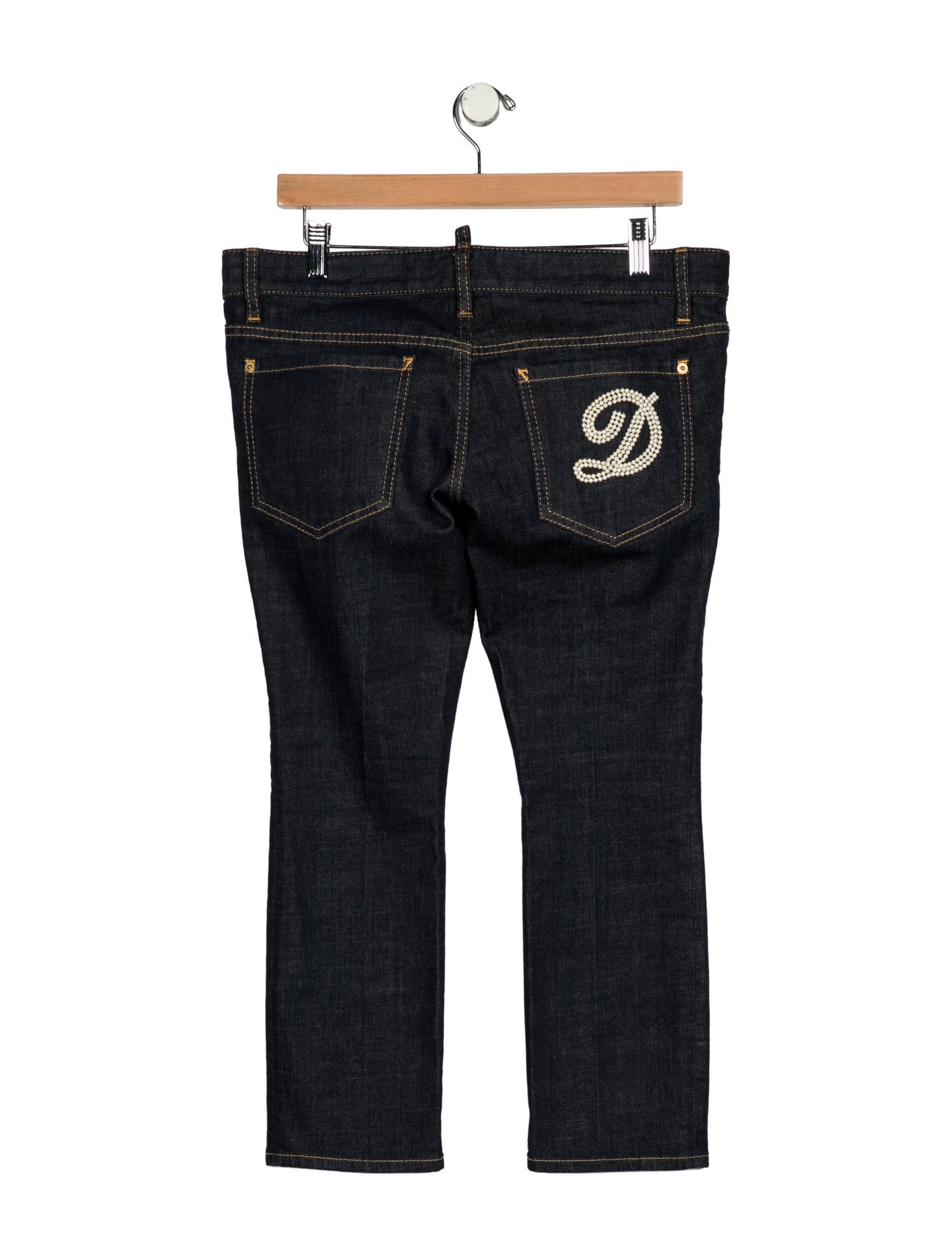 Dsquared² Mid-Rise Straight Leg Jeans
