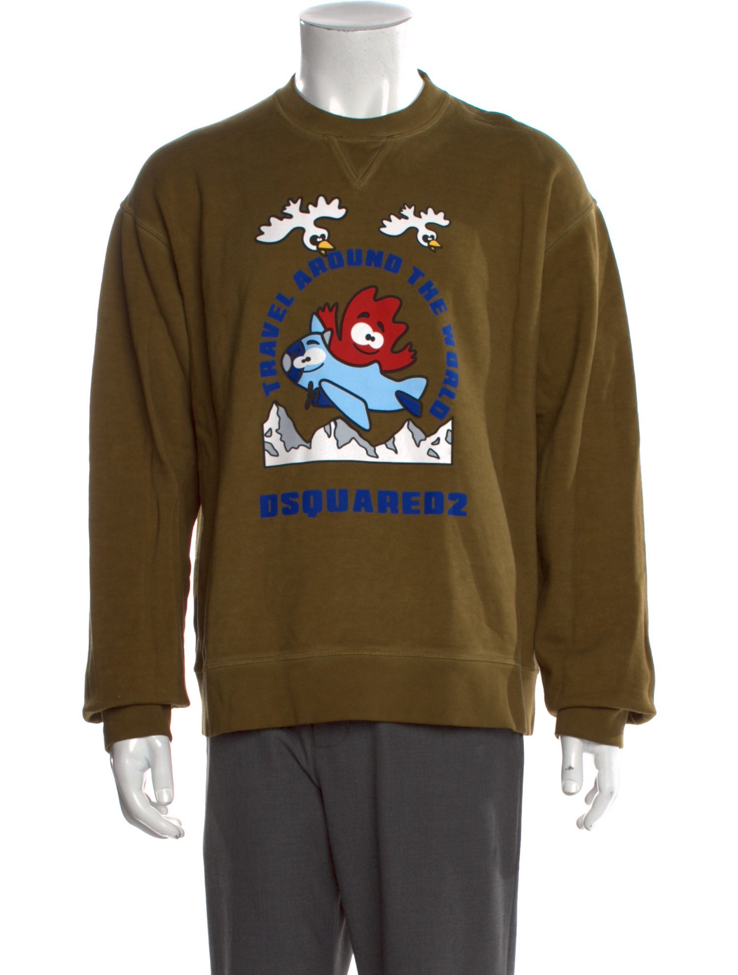 Dsquared² Graphic Print Crew Neck Pullover