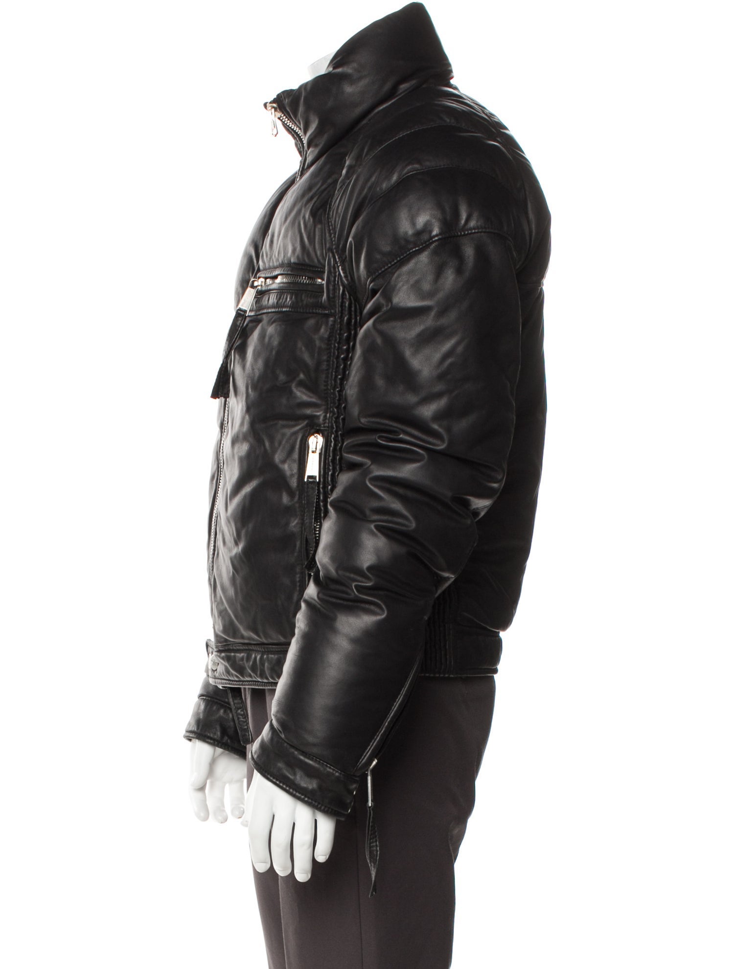 Dsquared² Leather Puffer Coat