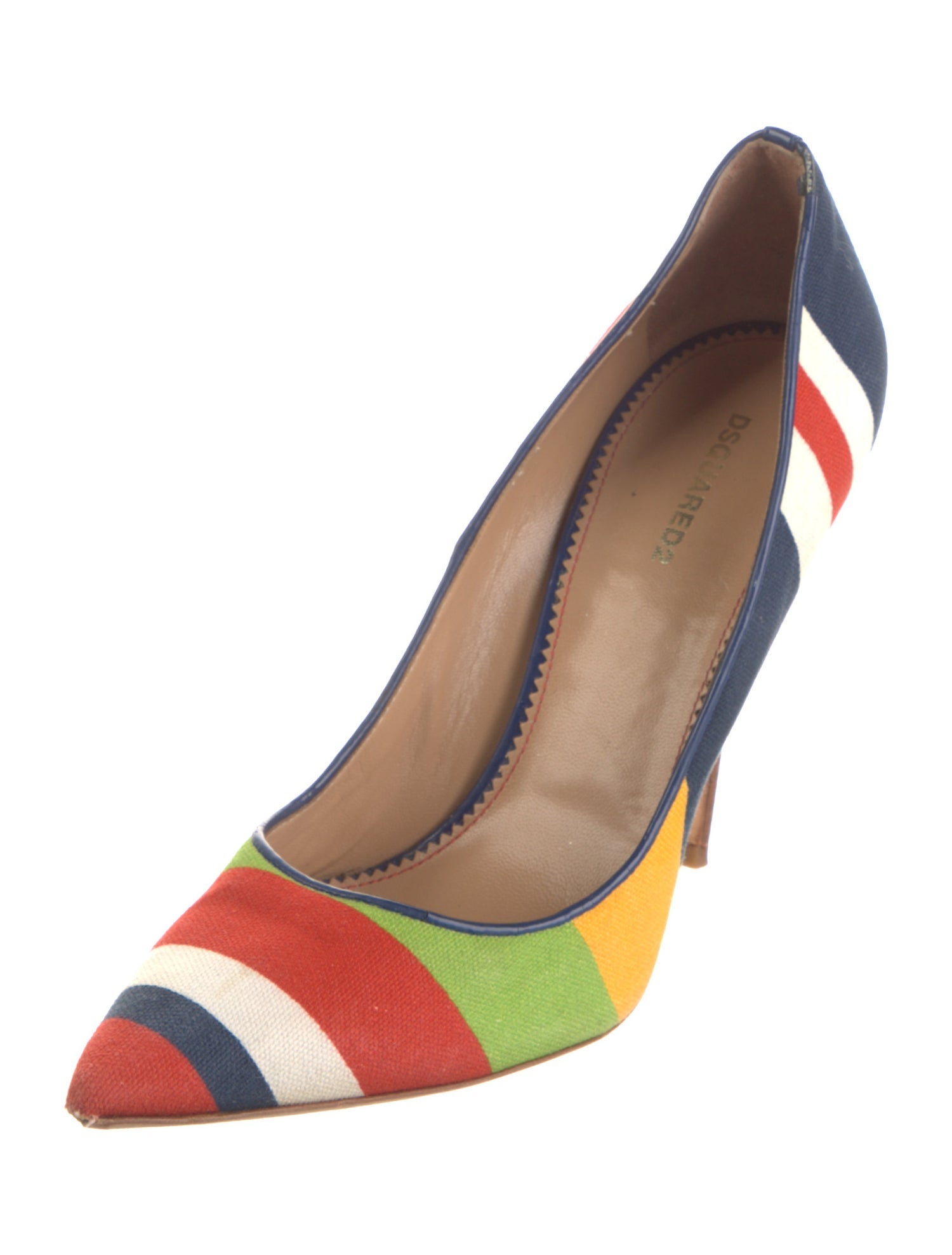 Dsquared² Canvas Striped Pumps