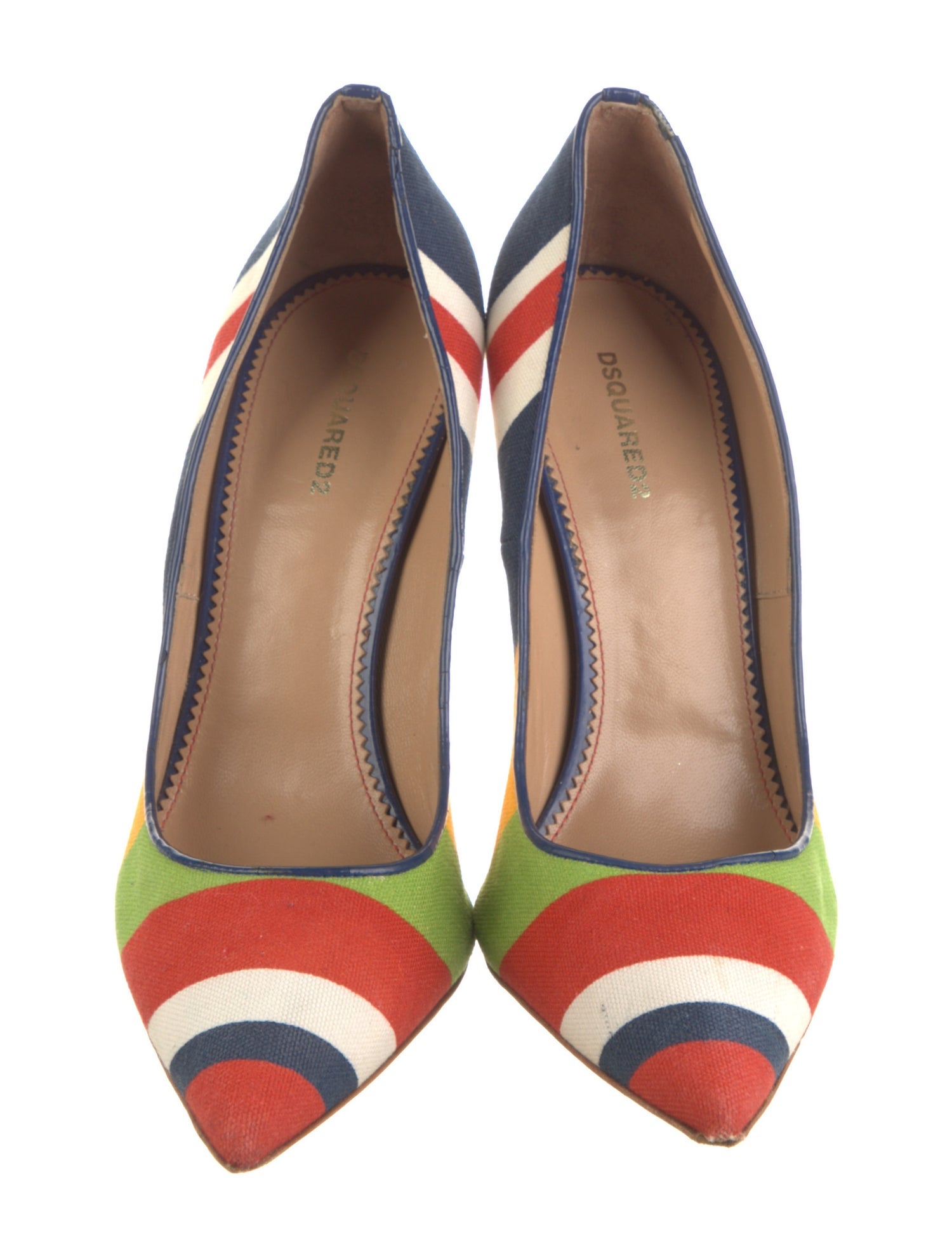 Dsquared² Canvas Striped Pumps