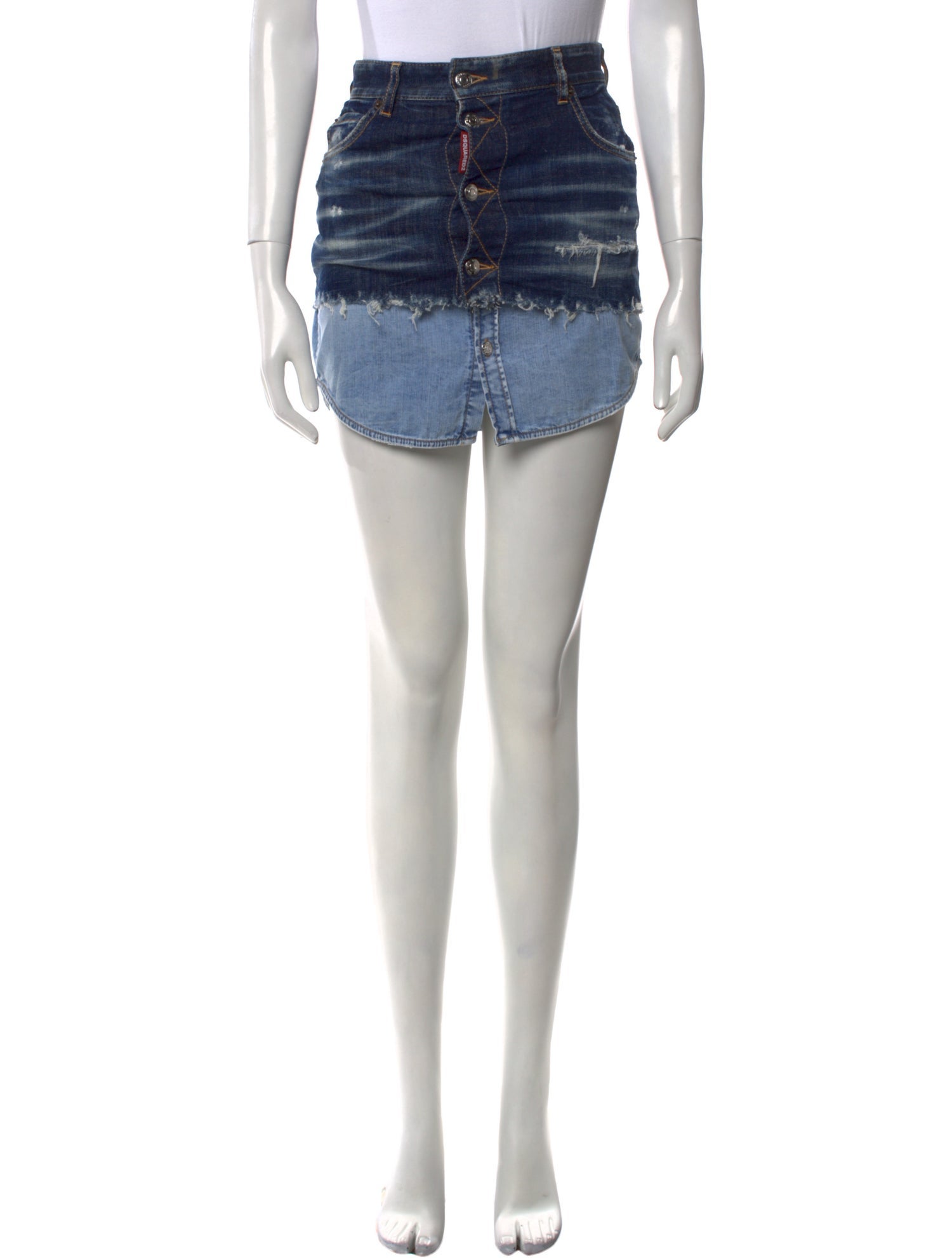 Dsquared² Distressed Accents Mini Skirt