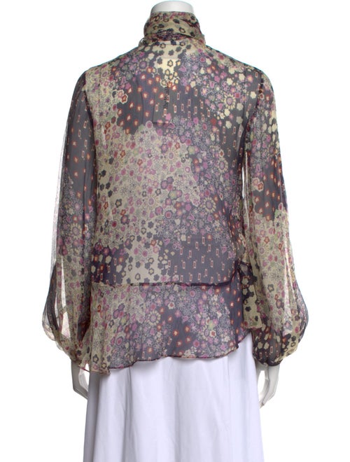 Dsquared² Silk Floral Print Blouse