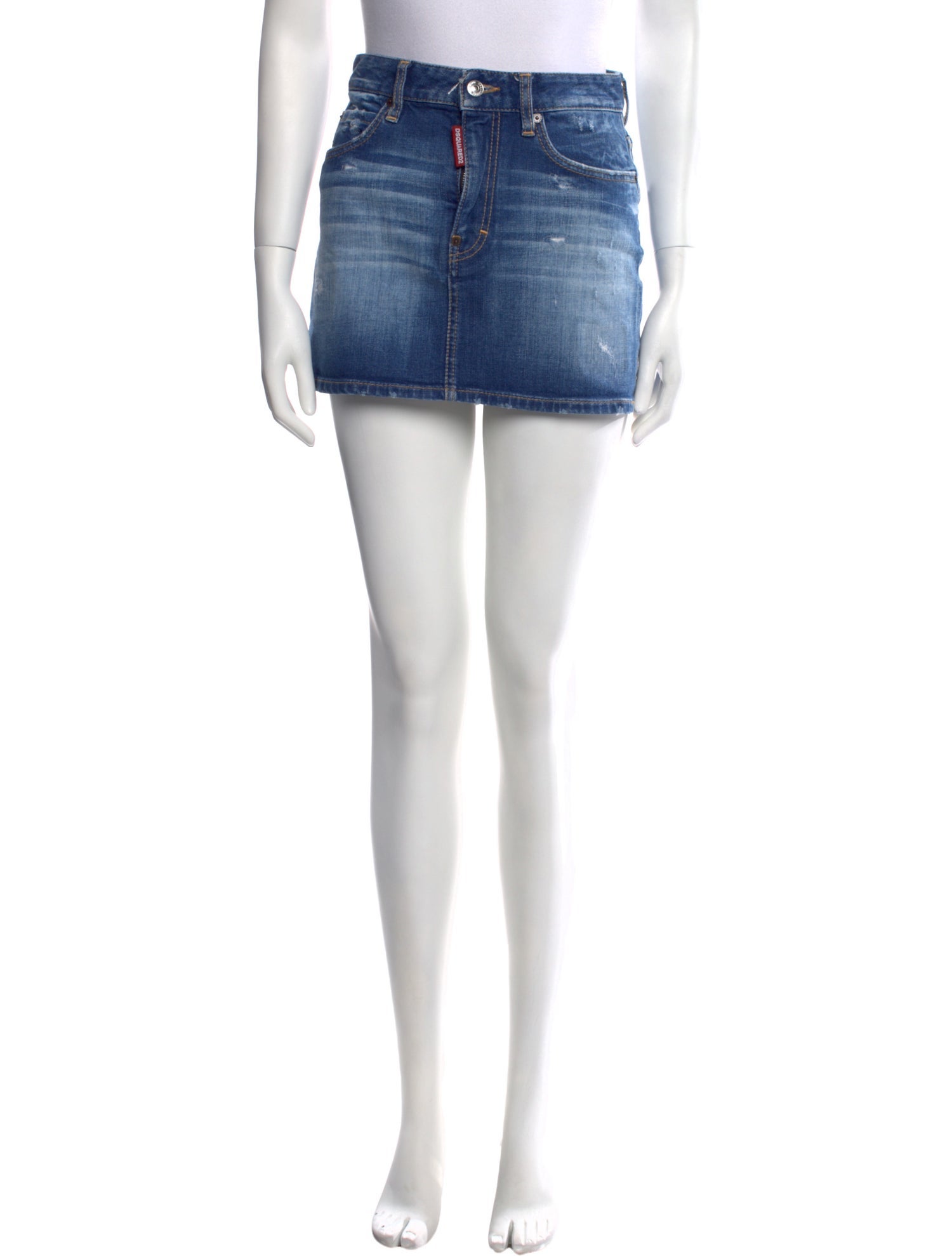 Dsquared² Distressed Accents Mini Skirt