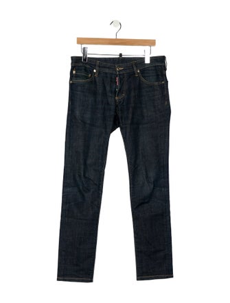 Dsquared² Mid-Rise Straight Leg Jeans