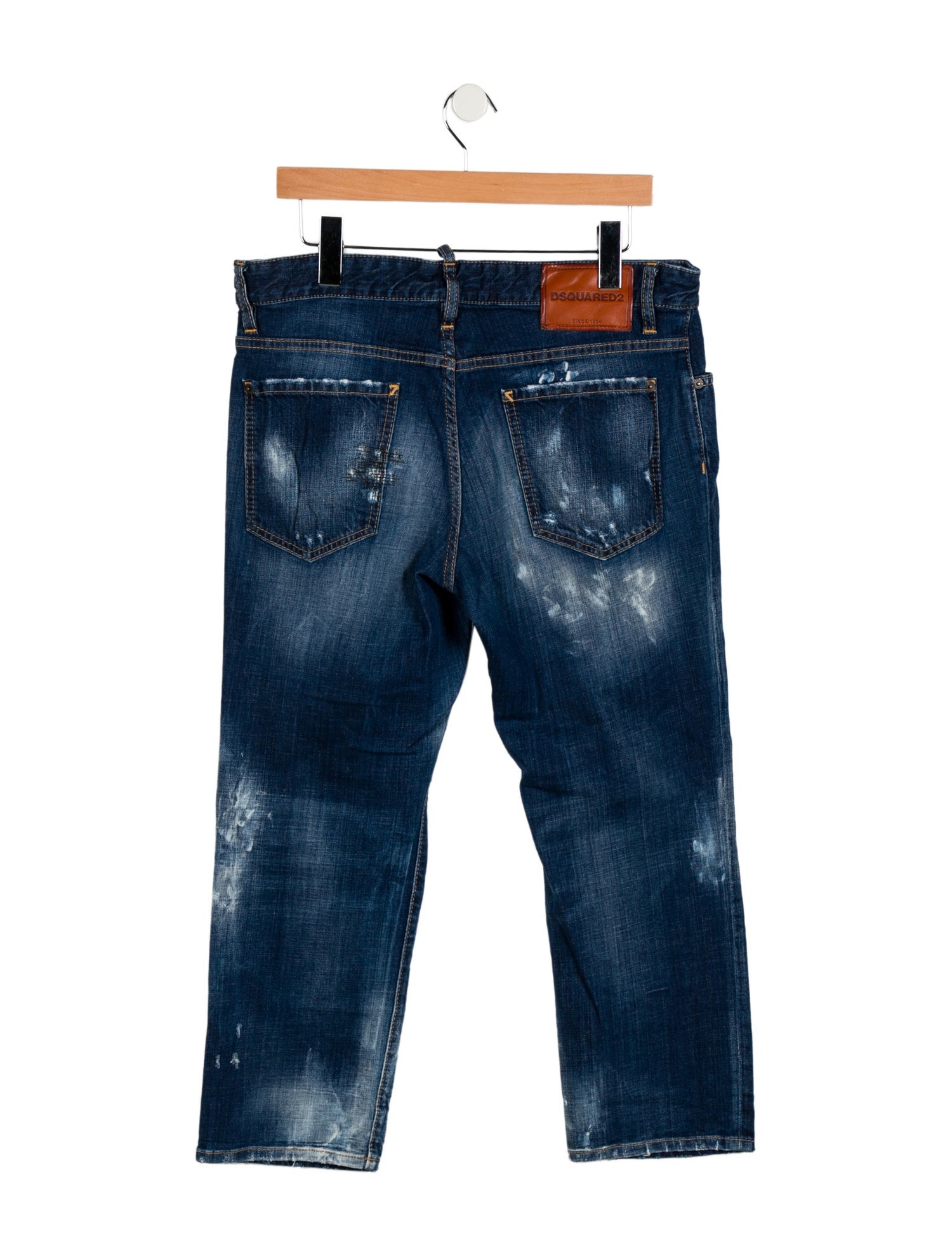 Dsquared² Mid-Rise Straight Leg Jeans