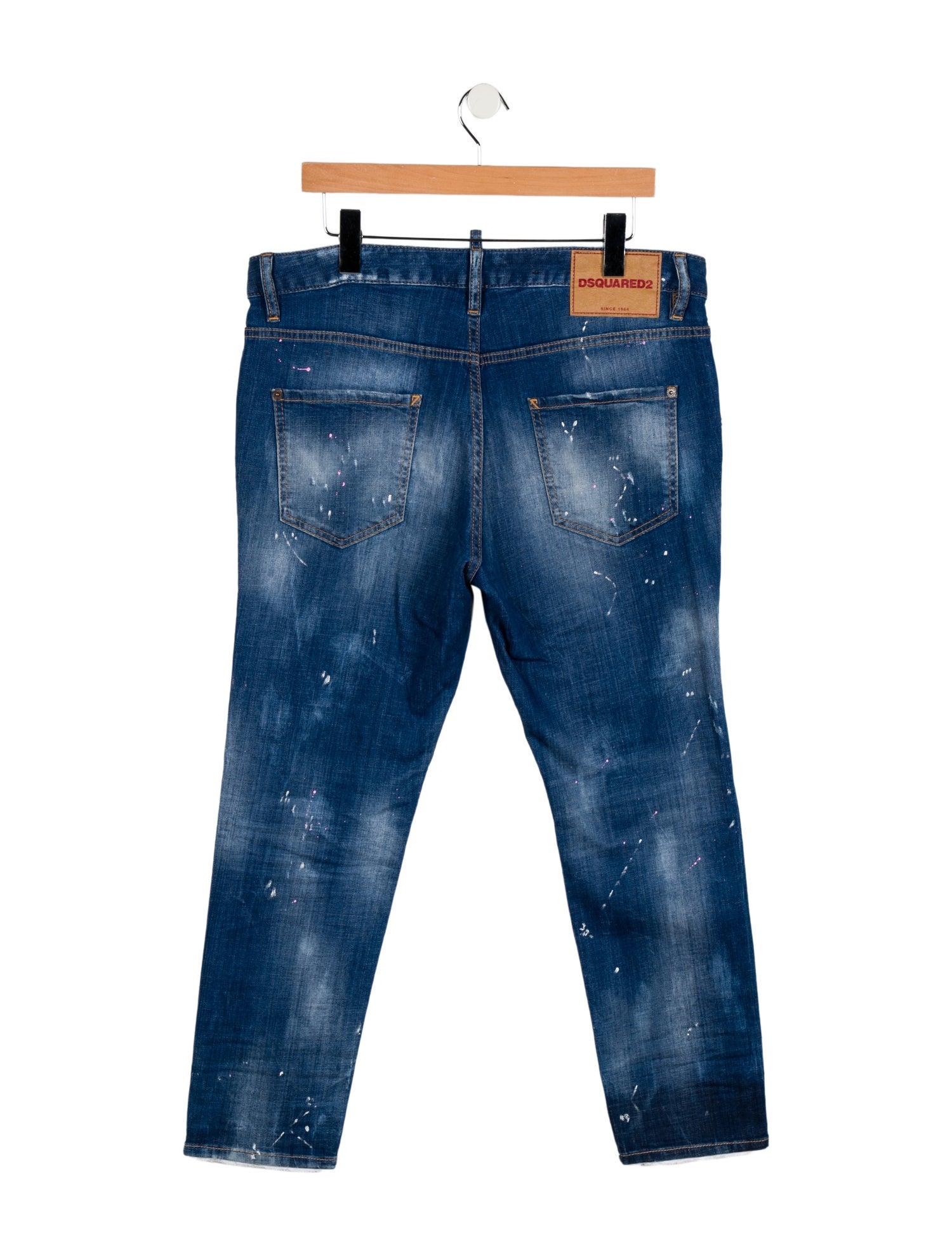 Dsquared² Mid-Rise Straight Leg Jeans