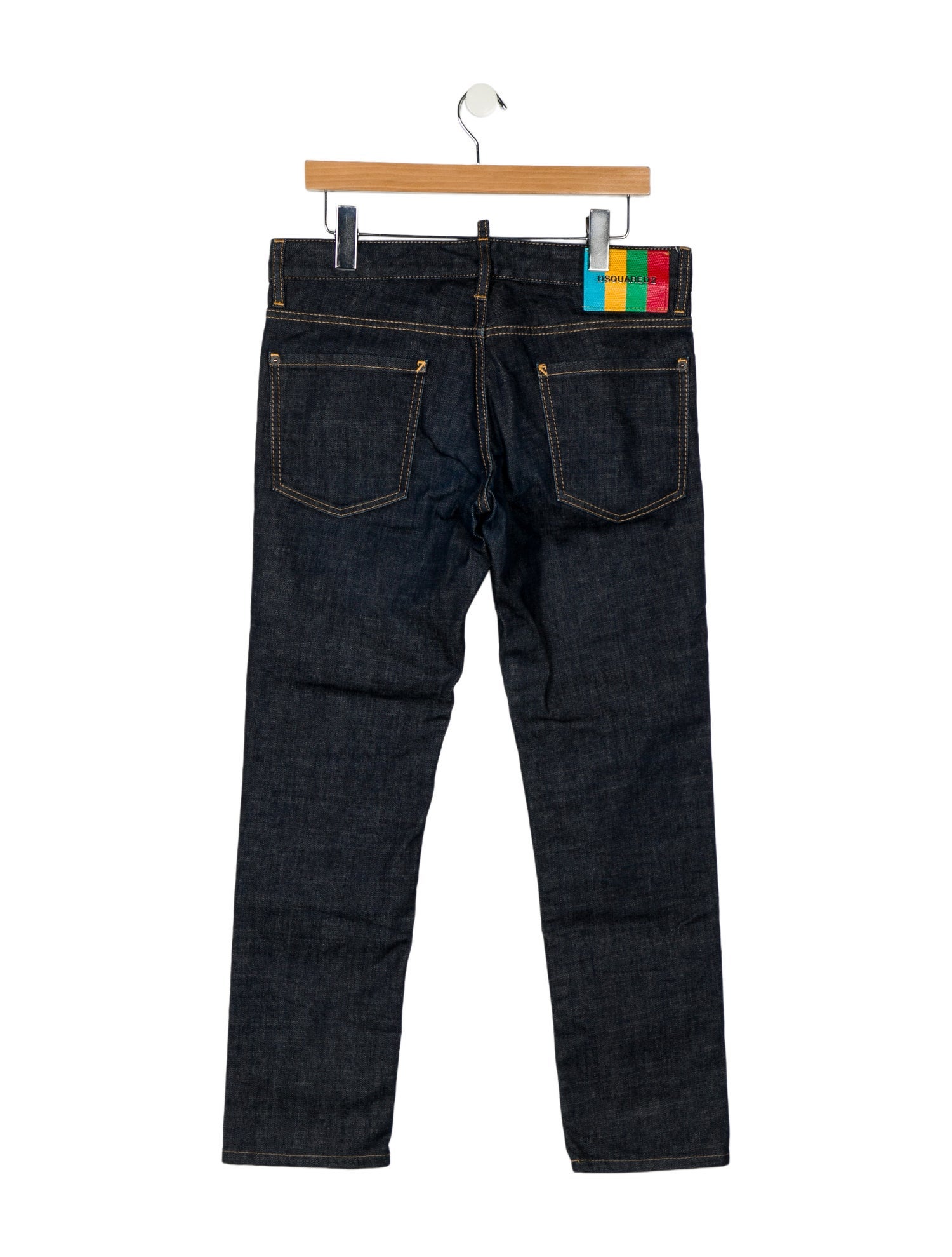 Dsquared² Mid-Rise Straight Leg Jeans