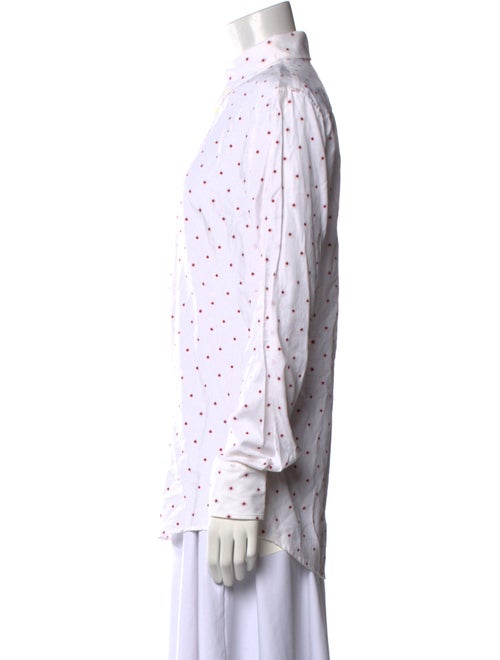 Dsquared² Polka Dot Print Long Sleeve Button-Up Top