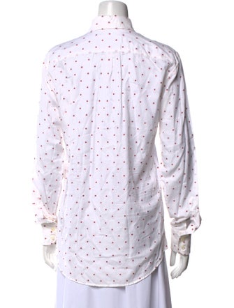 Dsquared² Polka Dot Print Long Sleeve Button-Up Top
