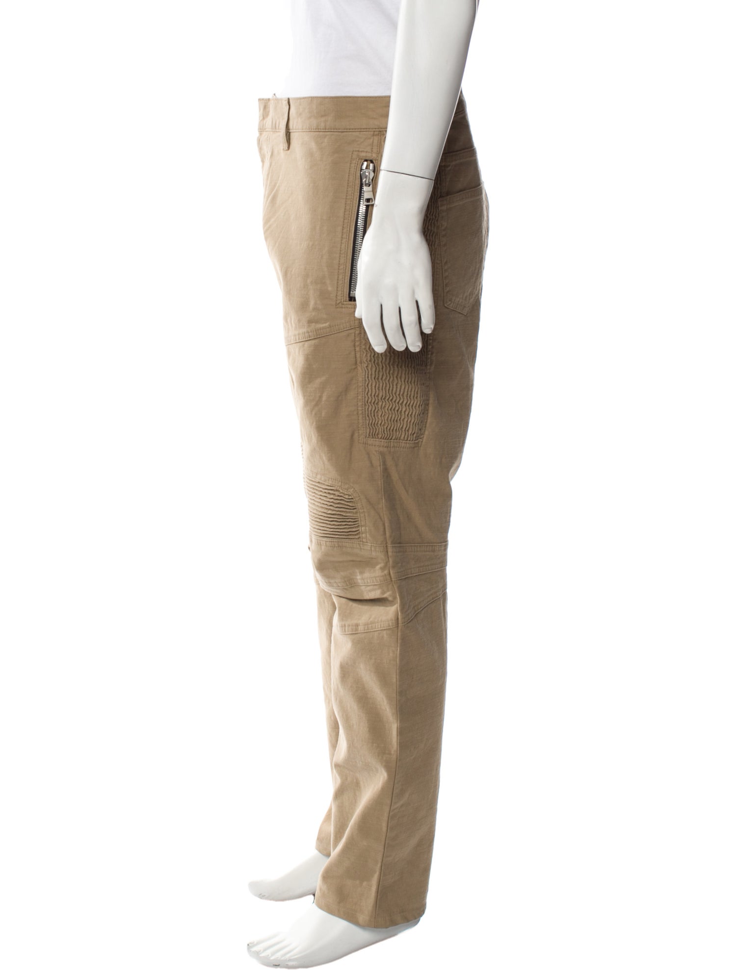 Balmain Graphic Print Moto Pants