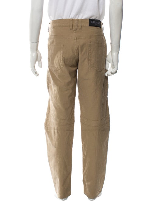 Balmain Graphic Print Moto Pants