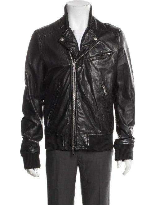 Dsquared² Calf Leather Moto Jacket