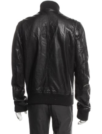 Dsquared² Calf Leather Moto Jacket