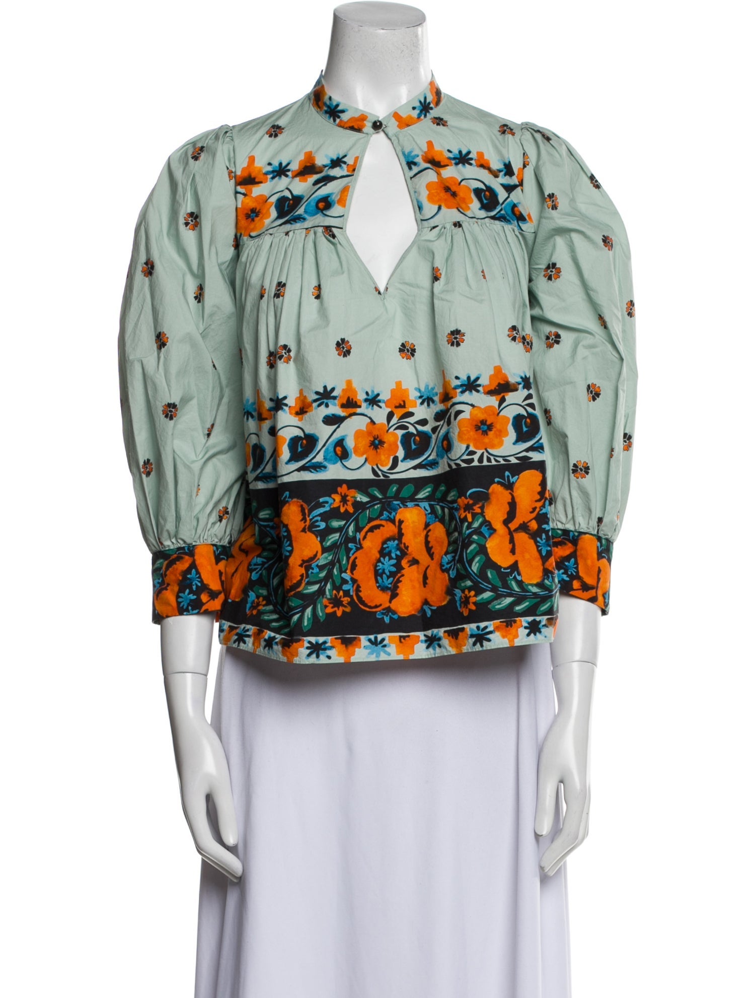 Dsquared² Printed Mock Neck Blouse