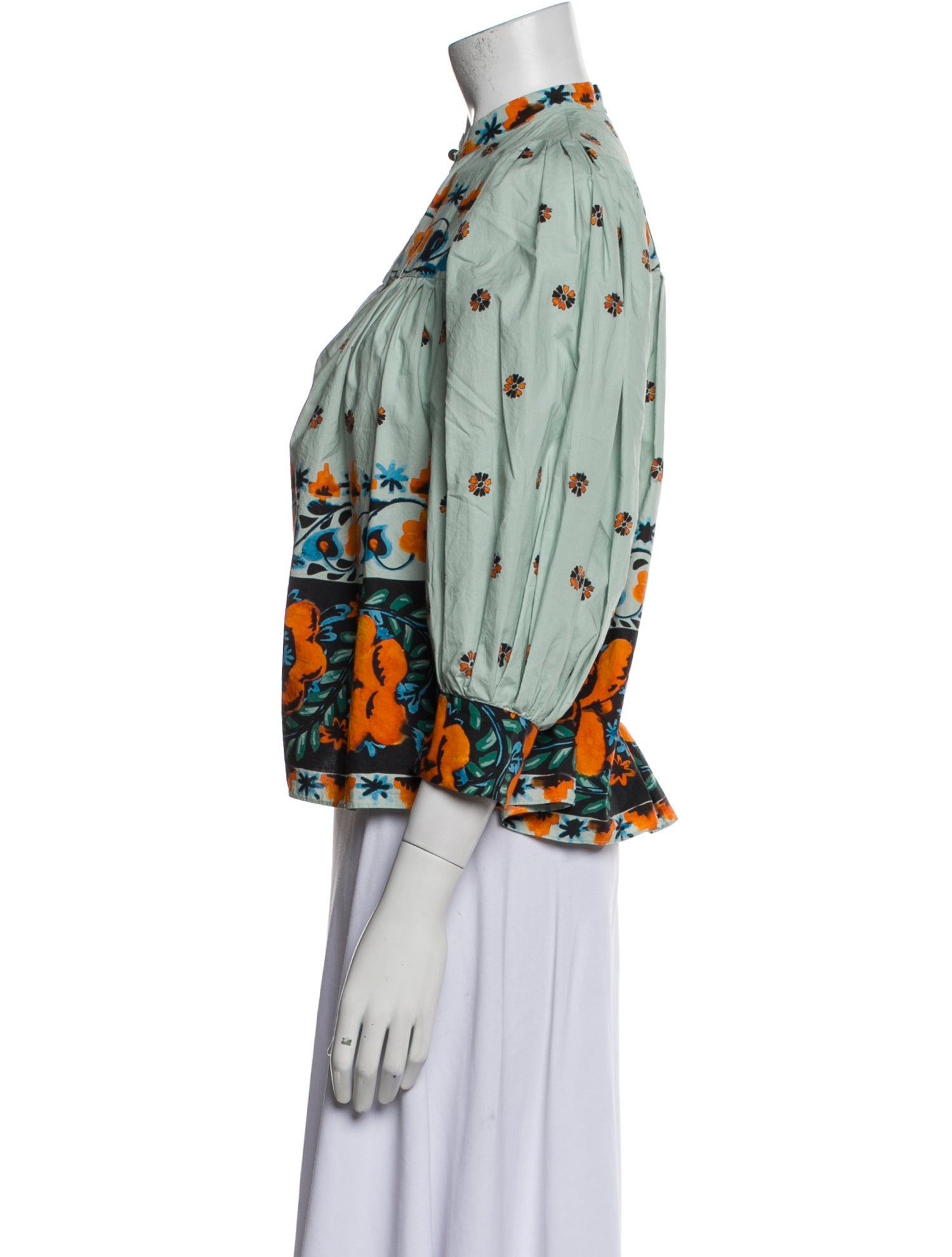 Dsquared² Printed Mock Neck Blouse