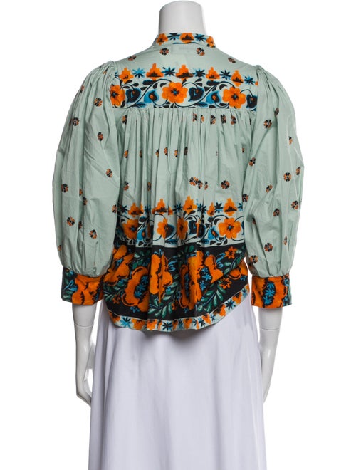 Dsquared² Printed Mock Neck Blouse