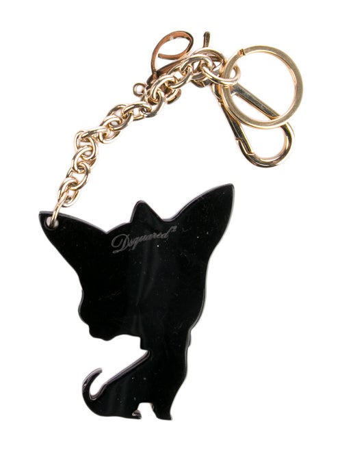 Dsquared² Pattern Print Dog Keychain