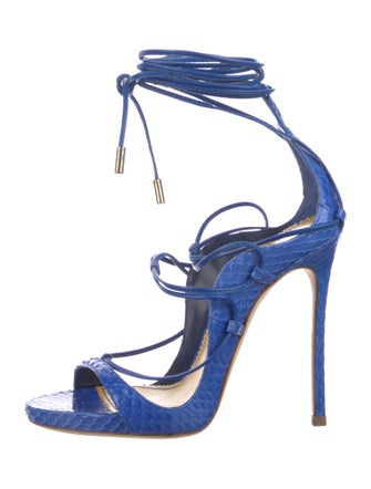 Dsquared² Snakeskin T-Strap Sandals