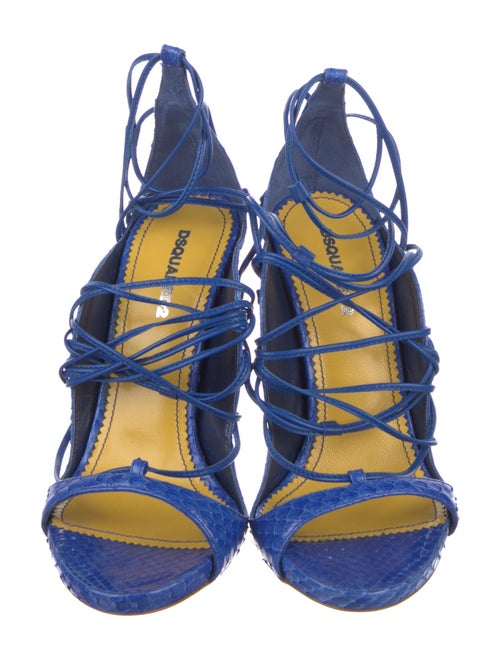 Dsquared² Snakeskin T-Strap Sandals