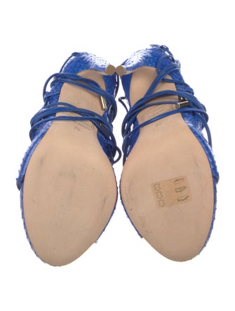 Dsquared² Snakeskin T-Strap Sandals