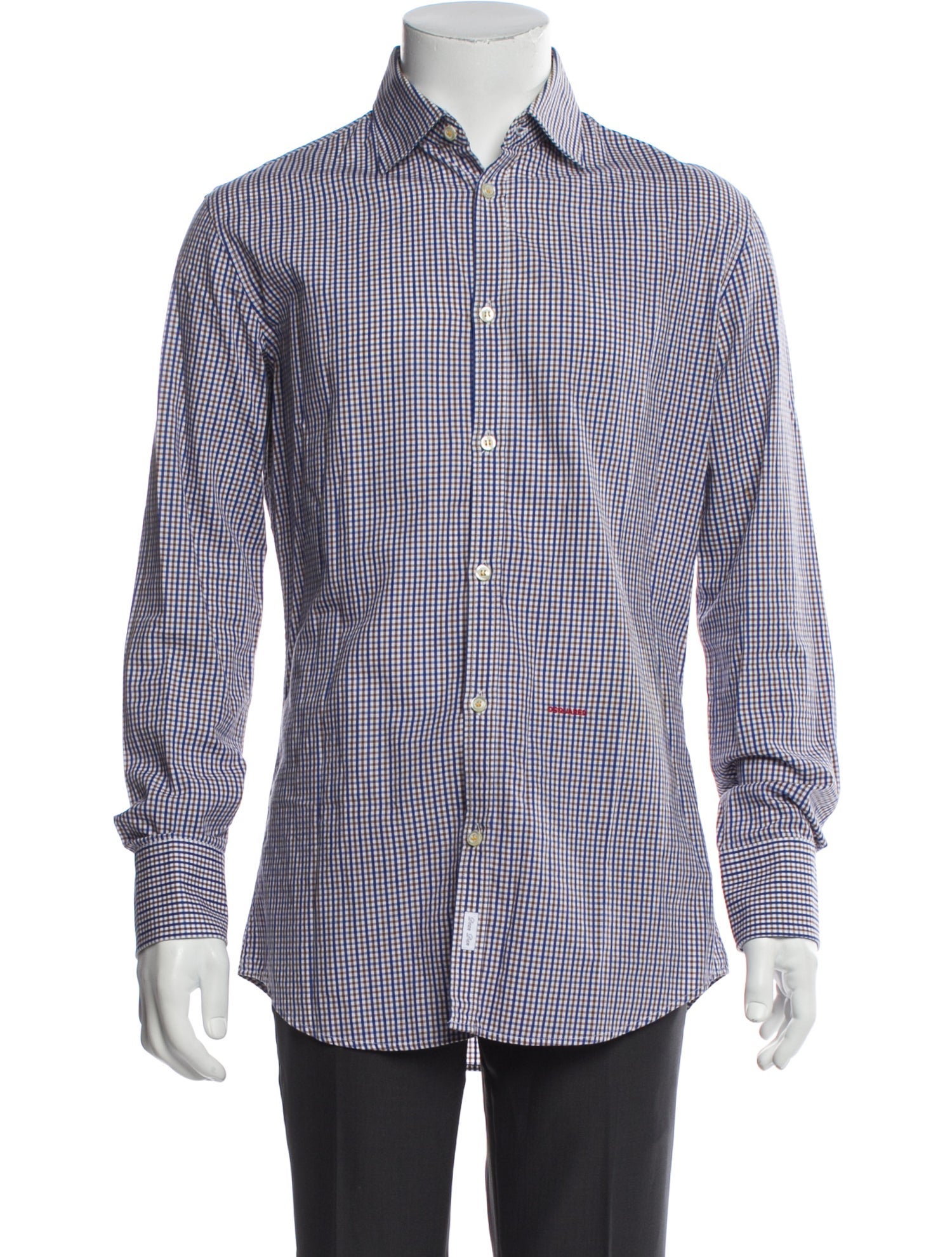 Dsquared² Plaid Print Long Sleeve Shirt