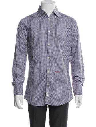 Dsquared² Plaid Print Long Sleeve Shirt