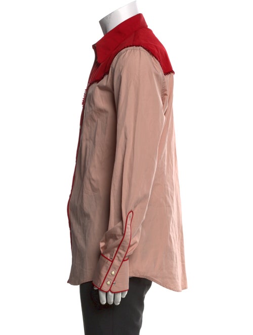 Dsquared² Colorblock Pattern Long Sleeve Western Shirt