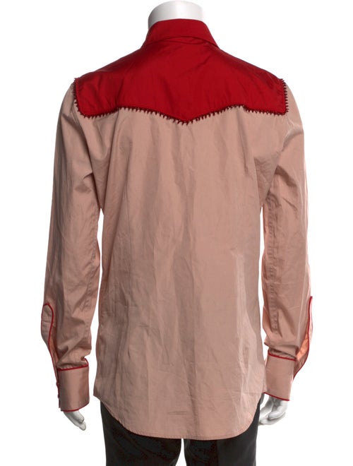 Dsquared² Colorblock Pattern Long Sleeve Western Shirt