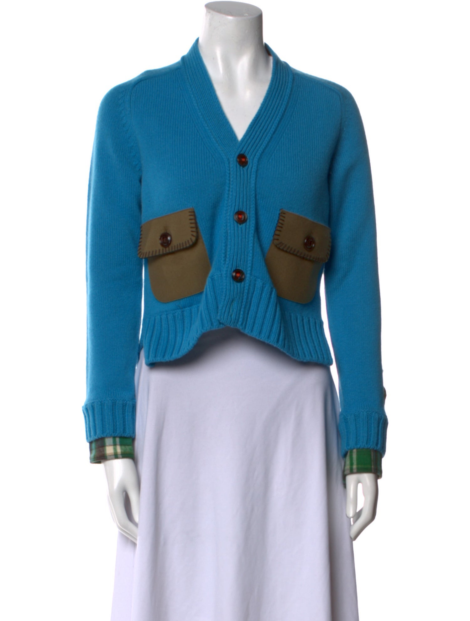 Dsquared² Colorblock Pattern V-Neck Sweater