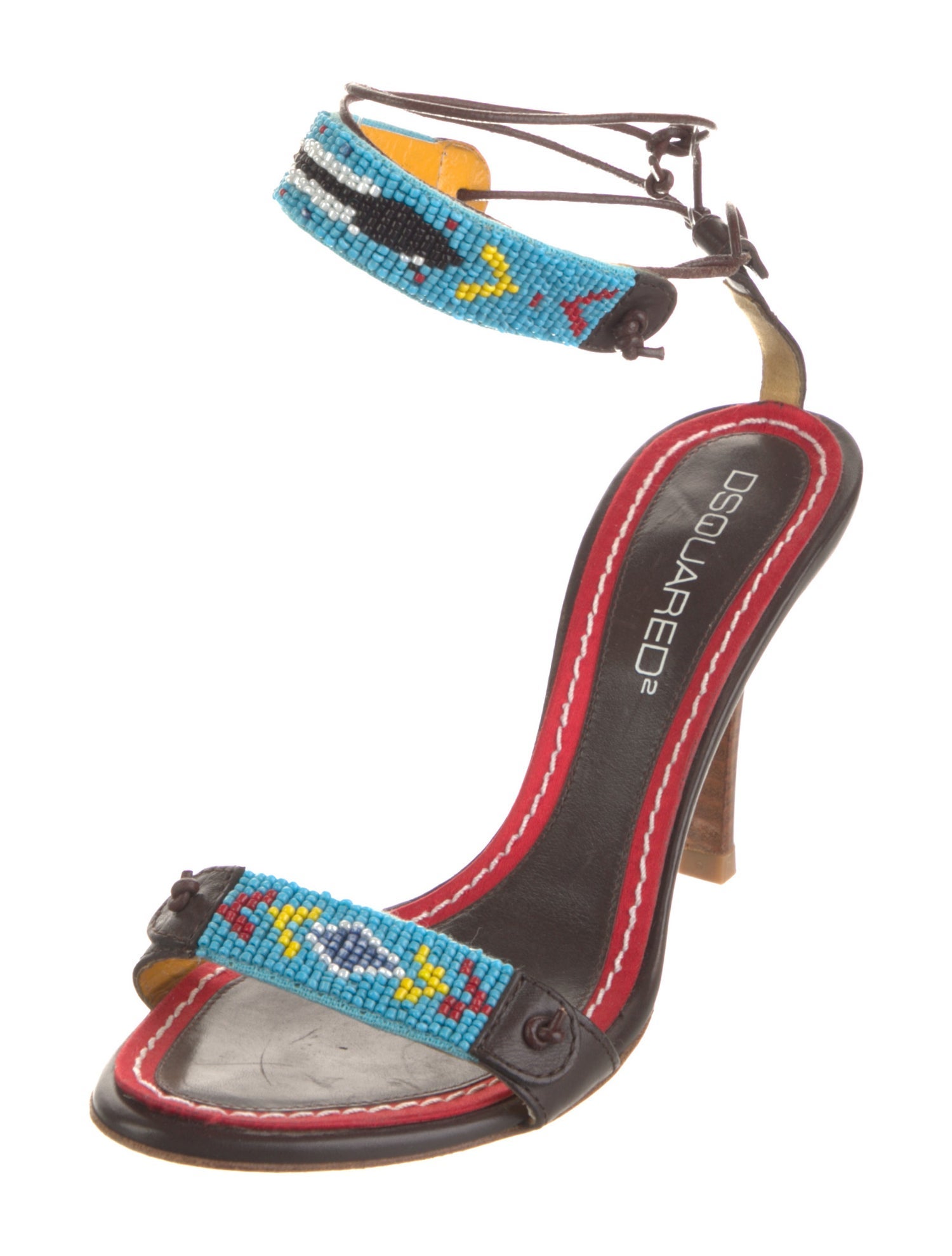 Dsquared² Leather Printed Sandals